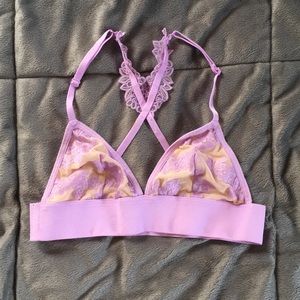 Purple and Tan Bralette